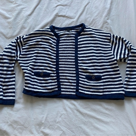 J. Crew Stripe Cardiganan - Picture 1 of 6